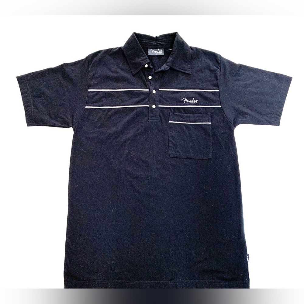 Men's Fender by Davinci. Black. Size Med Cotton/Poly shirt. Excellent condition